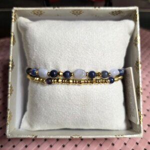 SHIVAM Agate and Sodalite Bracelets NEW IN BOX